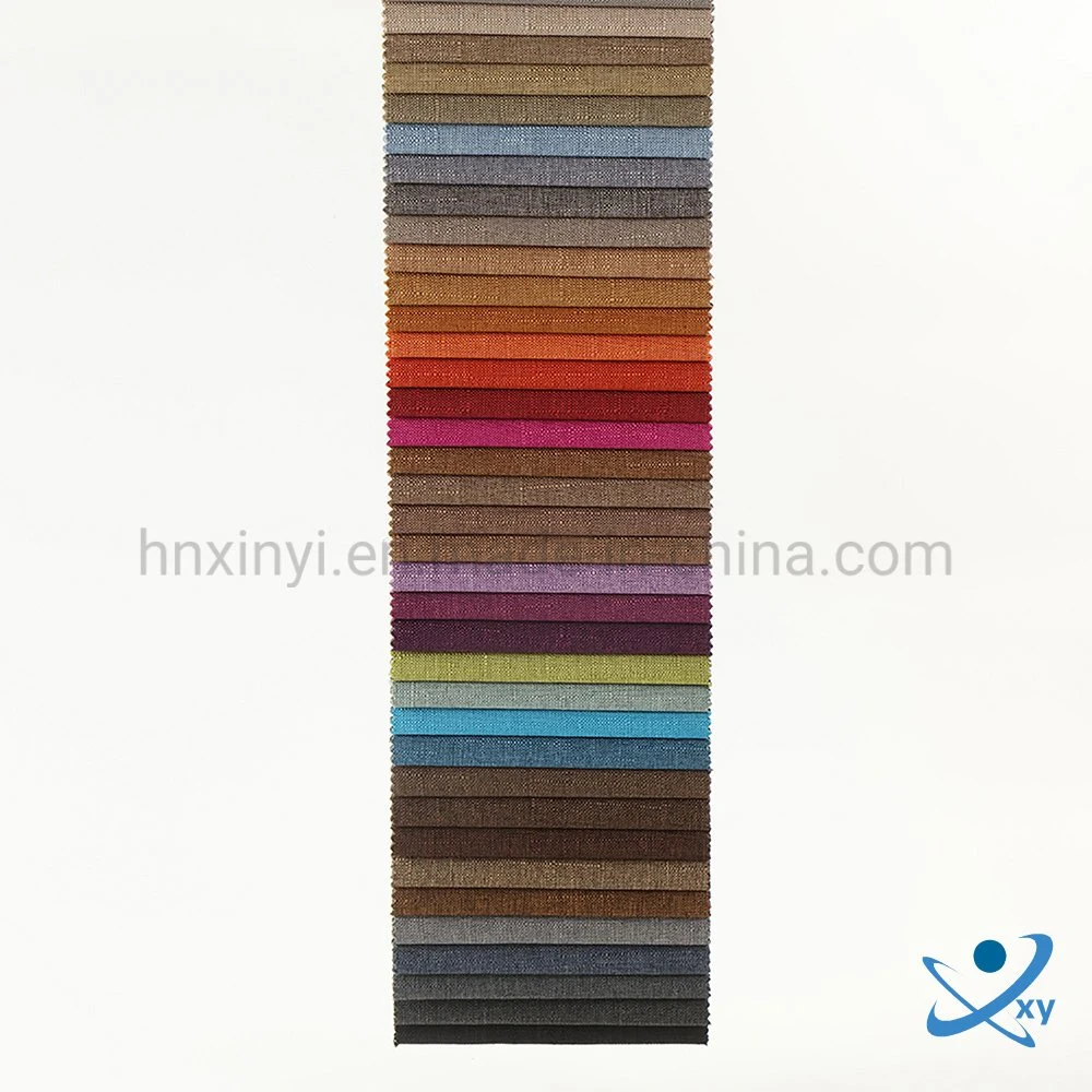Sofa Bamboo-Hemp Fabric Thickened Linen Compound Needle-Punched Cotton Plain Color Curtain for China Factory