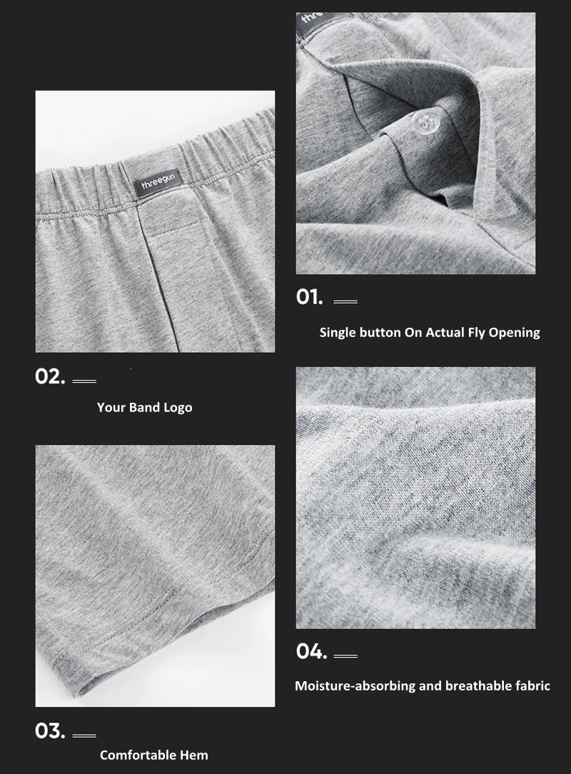 Custom Antibacterial Anti-Odor Bamboo Boxer Shorts Men Underwear