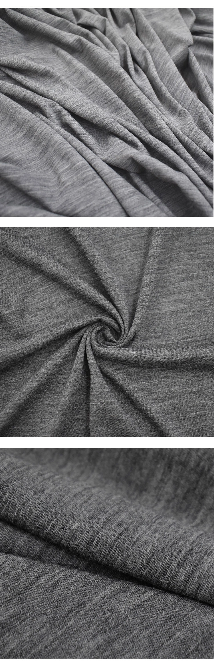 Heavyweight Breathable 55%Bamboo 45%Cotton Interwoven Fabric TNC Winter Jersey Fabric