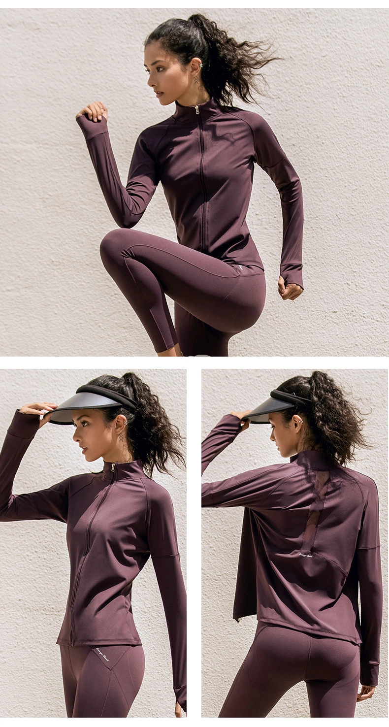 Autumn Sports Fitness Wear Women&prime; S Long-Sleeved Fitness Sports Jacket Yoga Wear