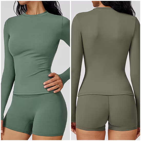 Soft Bamboo T Shirt in Round Neck Top Witg Small Crinkle Collar