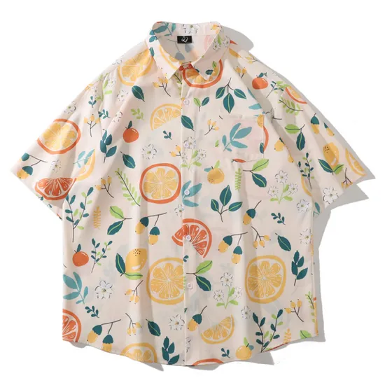 Organic Bamboo Shirts for Men Short Sleeve Print Men&prime; S Shirts Holiday Camisas Sustainable Men Wear Hawaiian Beach Shirt Resort Shirt Hawaiian Shirt