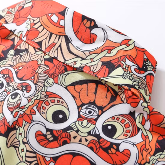 Organic Bamboo Shirts for Men Short Sleeve Print Men&prime; S Shirts Holiday Camisas Sustainable Men Wear Hawaiian Beach Shirt Resort Shirt Hawaiian Shirt
