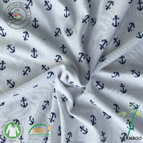 95%Bamboo5%Spandex Knitting Stretch Jersey Fabric for T Shirt (QF16-2522-P4-WHITE)