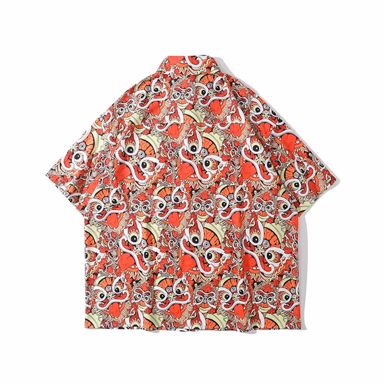 Organic Bamboo Shirts for Men Short Sleeve Print Men&prime; S Shirts Holiday Camisas Sustainable Men Wear Hawaiian Beach Shirt Resort Shirt Hawaiian Shirt