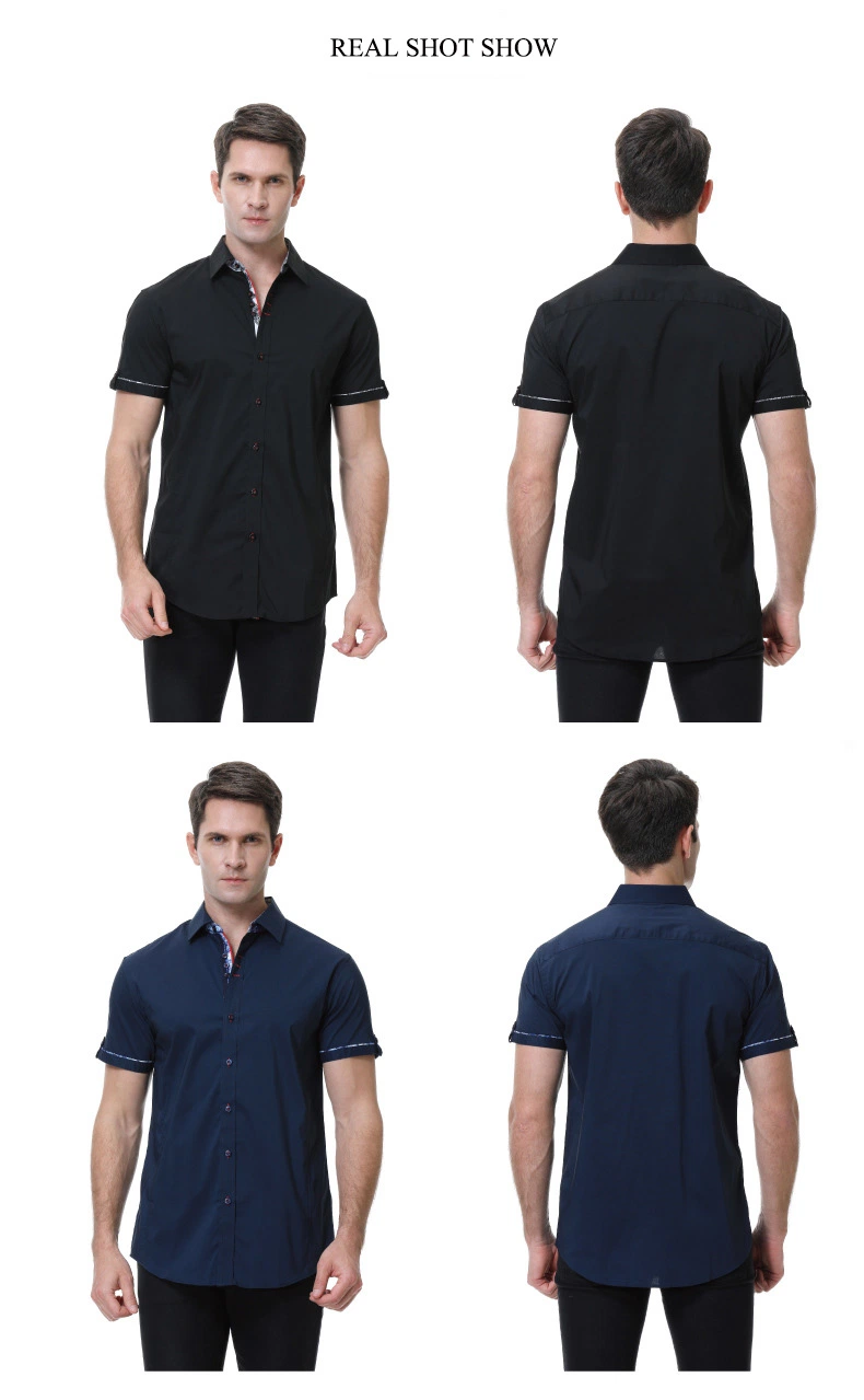 Business Men&prime;s Short Sleeve Bamboo Shirt
