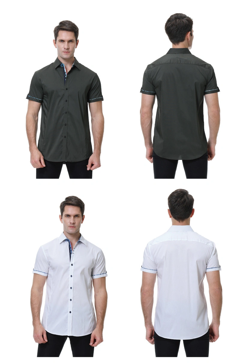 Business Men&prime;s Short Sleeve Bamboo Shirt