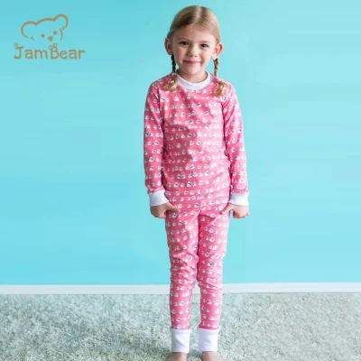 Jambear Organic Bamboo Two Piece Set for Toddlers Kids Sleepwear Kids Pyjamas Baby Loungewear Custom Kids Sleeping Set