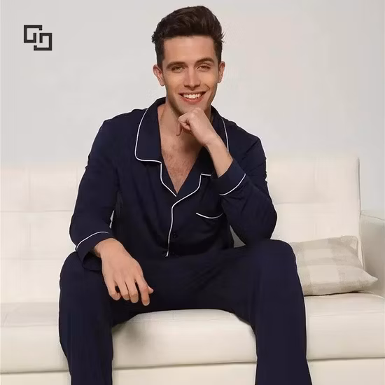 Organic Bamboo Henley Top and Sleep Pant Eco Friendly Women′s Sleepwear Sustainable Jersey Pyjamas for Women