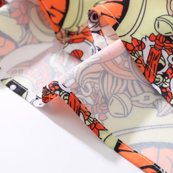 Organic Bamboo Shirts for Men Short Sleeve Print Men′ S Shirts Holiday Camisas Sustainable Men Wear Hawaiian Beach Shirt Resort Shirt Hawaiian Shirt